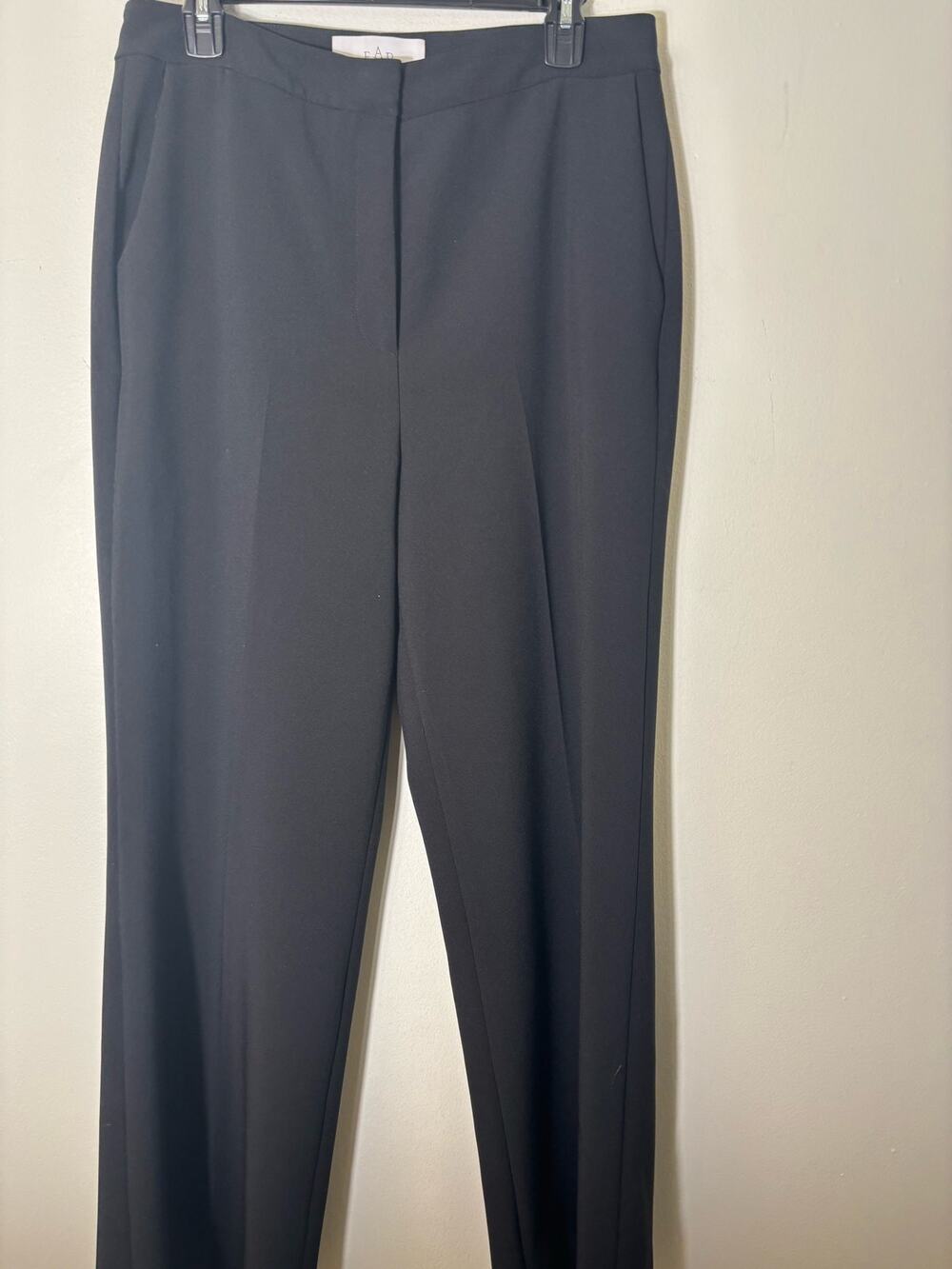 Pearl by Lela Rose Black Wide Leg Ankle Pants Sz 10